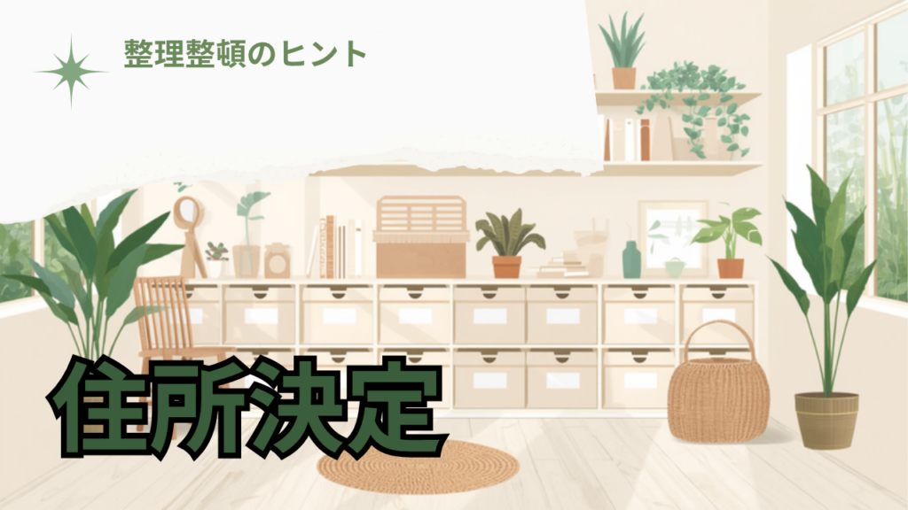 物の住所を決めて「探し物時間」をゼロにする