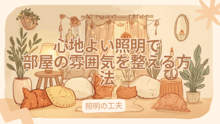 心地よい照明で部屋の雰囲気を整える方法