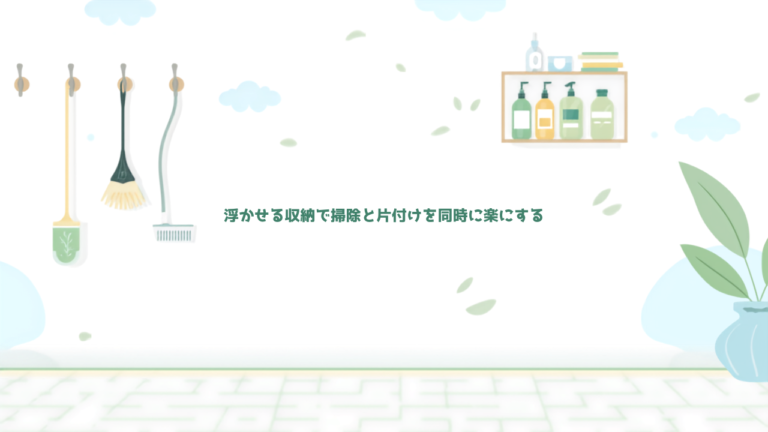 浮かせる収納で掃除と片付けを同時に楽にする